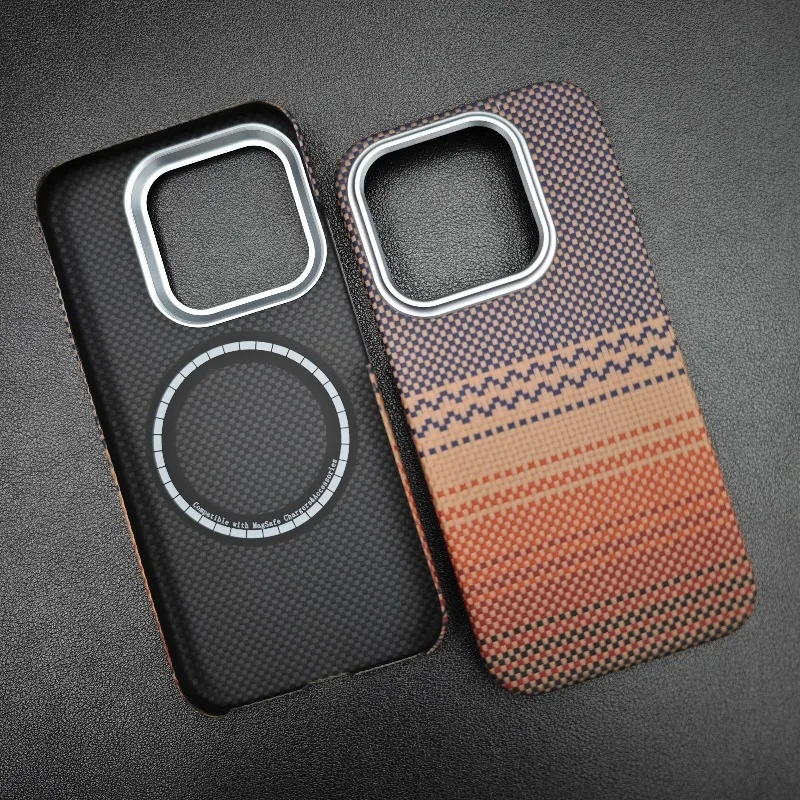 Ultra-Light Carbon Aramid Fiber Magnetic Mobile Case