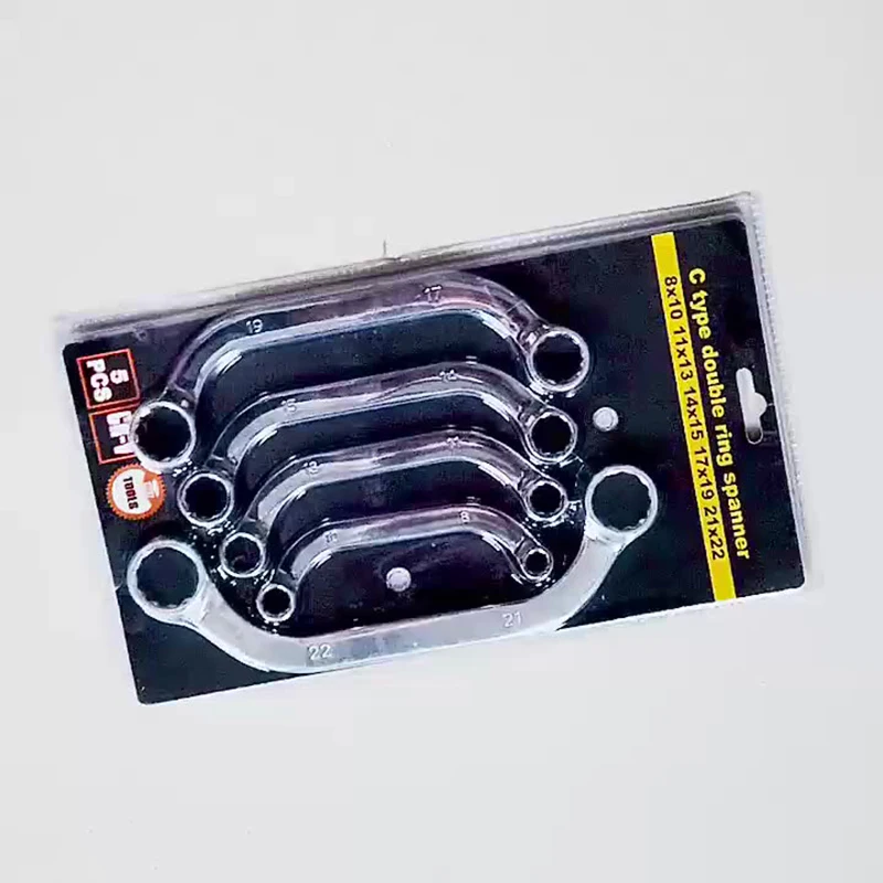1/5Pcs S Typ Doppelseitige Inbusschlüssel Kombination Ring Spanner Pflaume Platte Gebogene Maschine Verschluss Reparatur Werkzeuge – Detail 17