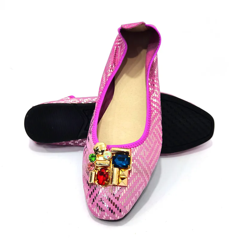 

Pointed Toe Party Dance Shoes African Banana Shoes for Ladies Girls Soft Roll Up Flat Shoes for Woman Chunky Chic Female Flats