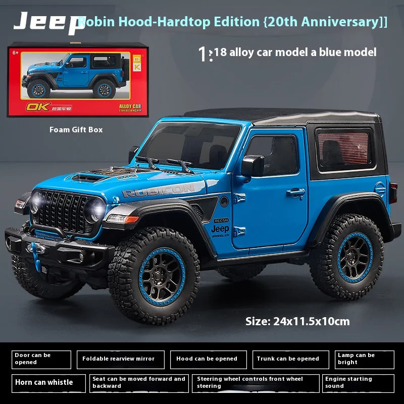 ジープラングラールビコンダイキャストモデルカー、男の子用