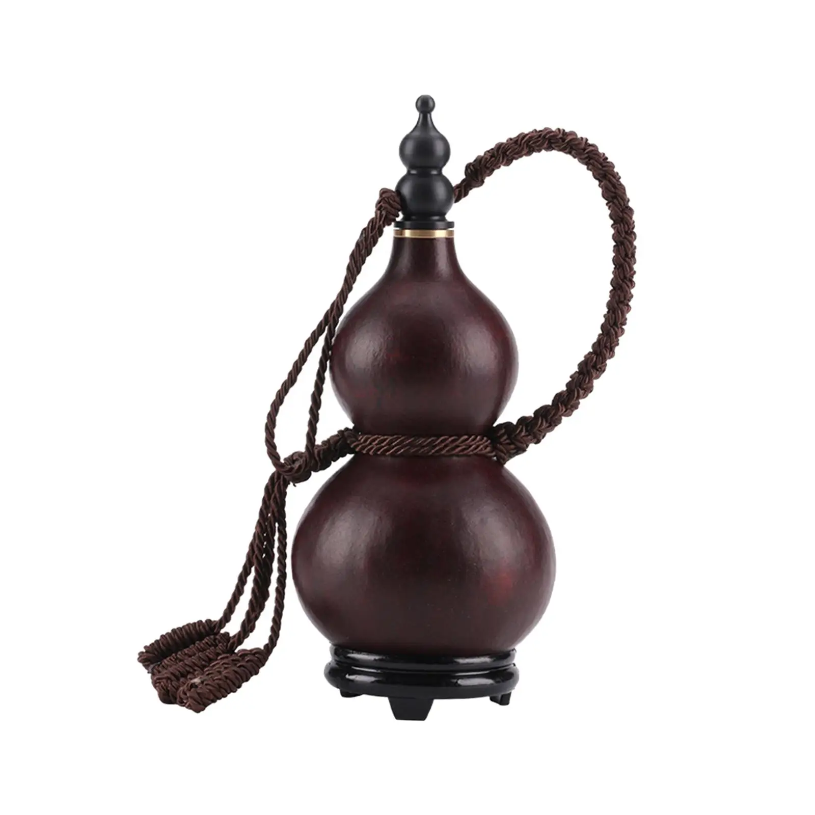 Gourd Water Bottle Beeswax Waterproof Hollow Calabash Wine Gourd Drinking for Camping Interior Drinks Holder Home Ornament