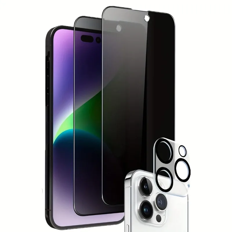 

Защитное закаленное стекло 4 в 1 для iPhone 11 Pro Max 12 13 Mini 14 Pro Max 15 Plus