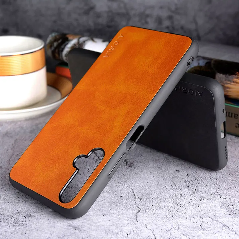 Luxury Vintage Leather Case – Elegant Soft TPU & Hard PC Cover