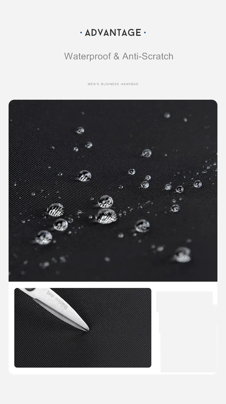 High Grade Business Laptop Bag Package Men's Waterproof Briefcase Handbag Official Large Capacity Black Blue Gray Custom Logo