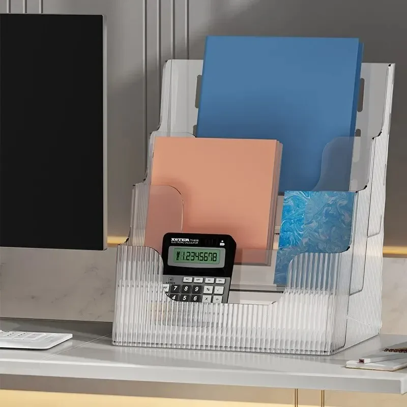 A4 File Holder Acrylic Clear Storage Box Office