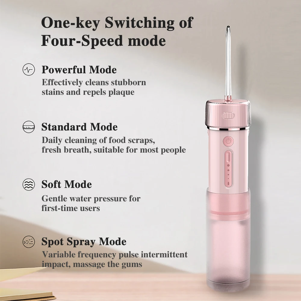 Portable Dental Floss Oral Irrigator Travel Retractable Water Flosser Pick for Cleaning Teeth Mouth Washing Machine Jet Device