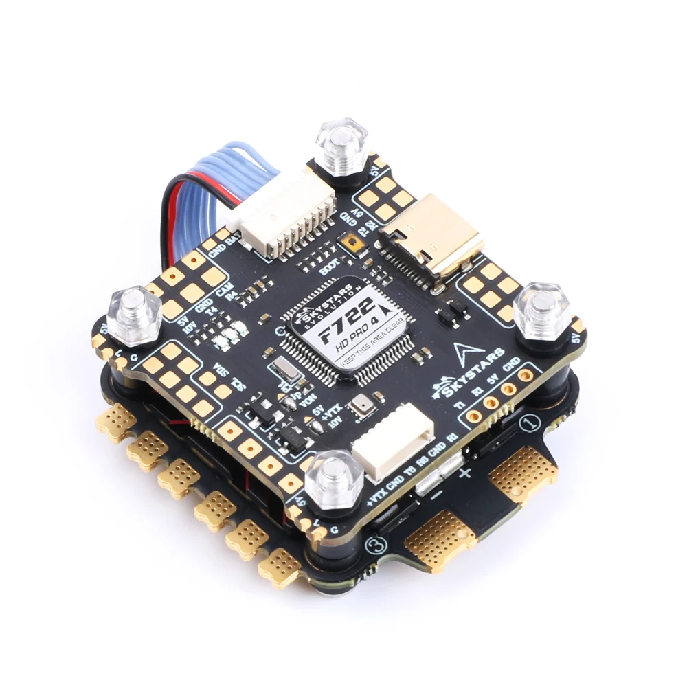 

Контроллер полета Skystars F7 FPV KM65 65A 4 в 1 ESC Jupiter BLHeli-32 DShot1200 для FPV гоночного дрона