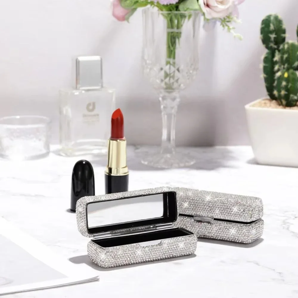 Lipstick Organizer Lipstick Bag Portable Go Out Exquisite Lipstick Box Creative Shiny Lip Gloss Storage Case Makeup Organizer 5