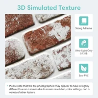 10pcs 3D อิฐสติ๊กเกอร์ติดผนัง Self-กาว Faux อิฐผนัง,Matt,กันน้ํา,30x30 ซม.,ห้องนั่งเล่นห้องนอน Wall Decor 3