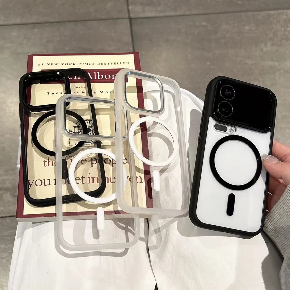 Clear Shockproof Magnetic Charging Case - TPU PC Cover
