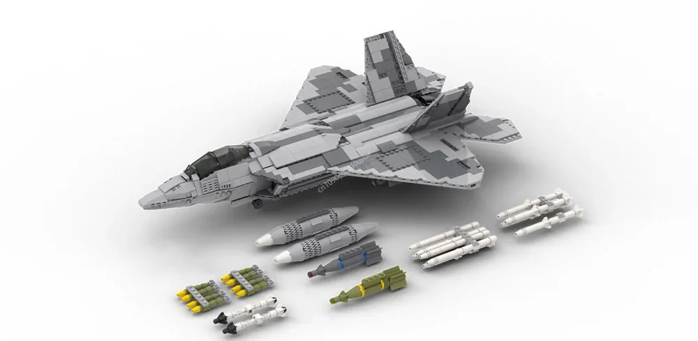 1386pcs Moc 군사 시리즈 1:35 항공기 무기 팩 전투기 미사일 빌딩 블록 모델 크리 에이 티브 벽돌 장난감 선물