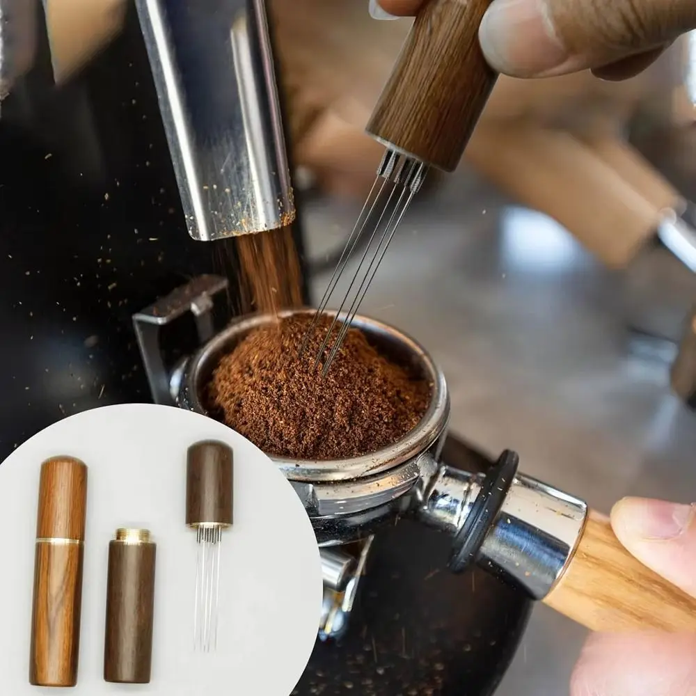 Stainless Steel Coffee Tamper with Wood Handle for Espresso