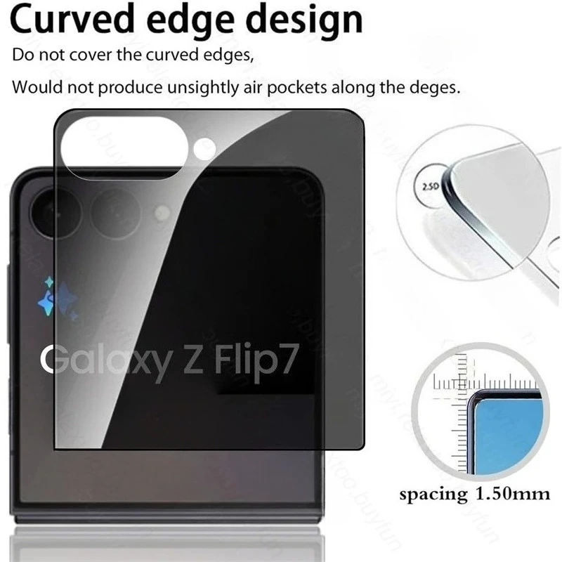 Privacy Tempered Glass Anti-Peep Back Screen Protector Case