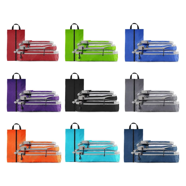 4Pcs Portable bagagli Packing Organizer borse valigia Organizer borse  vestiti Organizer borsa cosmetici borse per la