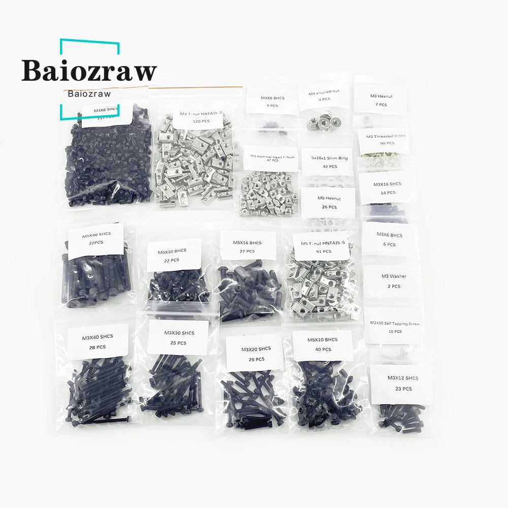 Baiozraw V2.4 R2 3D Printer Screws Full Kit DIY Project Fasteners Screws Nuts Full Kit For Voron 2.4 Parts