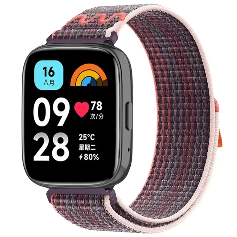 Nylon Embroidered Loop Strap - Adjustable Multi-Size Smartwatch Band