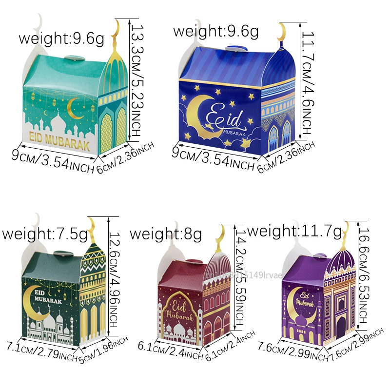 30pcs Ramadan Countdown Candy Box Eid Mubarak Advent Calendar Gift Boxes Ramadan 30 Days Number paper Box Islamic Muslim Party