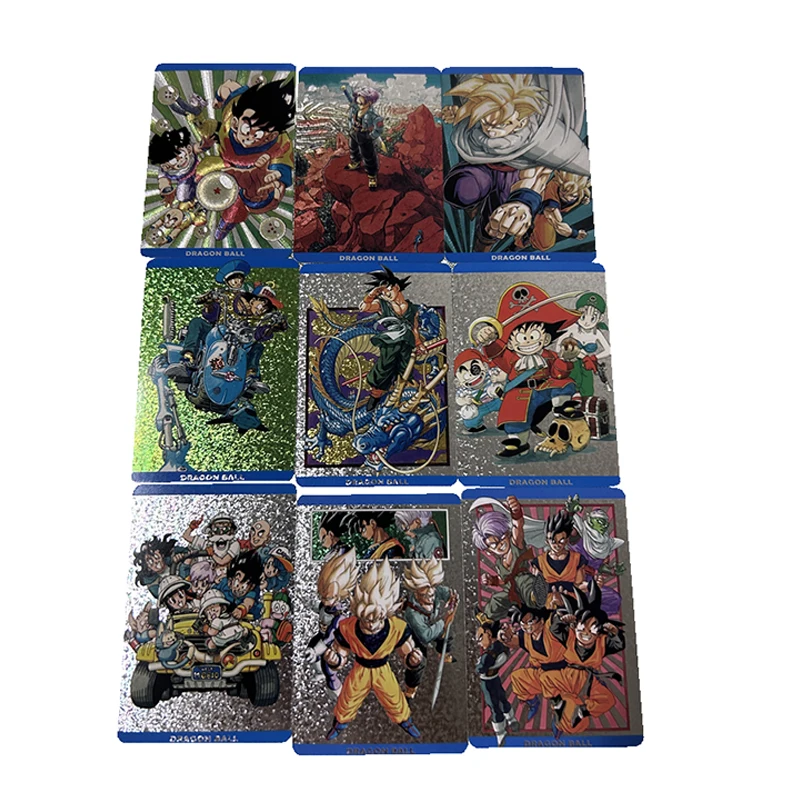 

9Pcs/set Dragon Ball Series Son Goku Son Goten Son Gohan Flash Card ACG Kawaii Anime Game Collection Cards Gift Toys