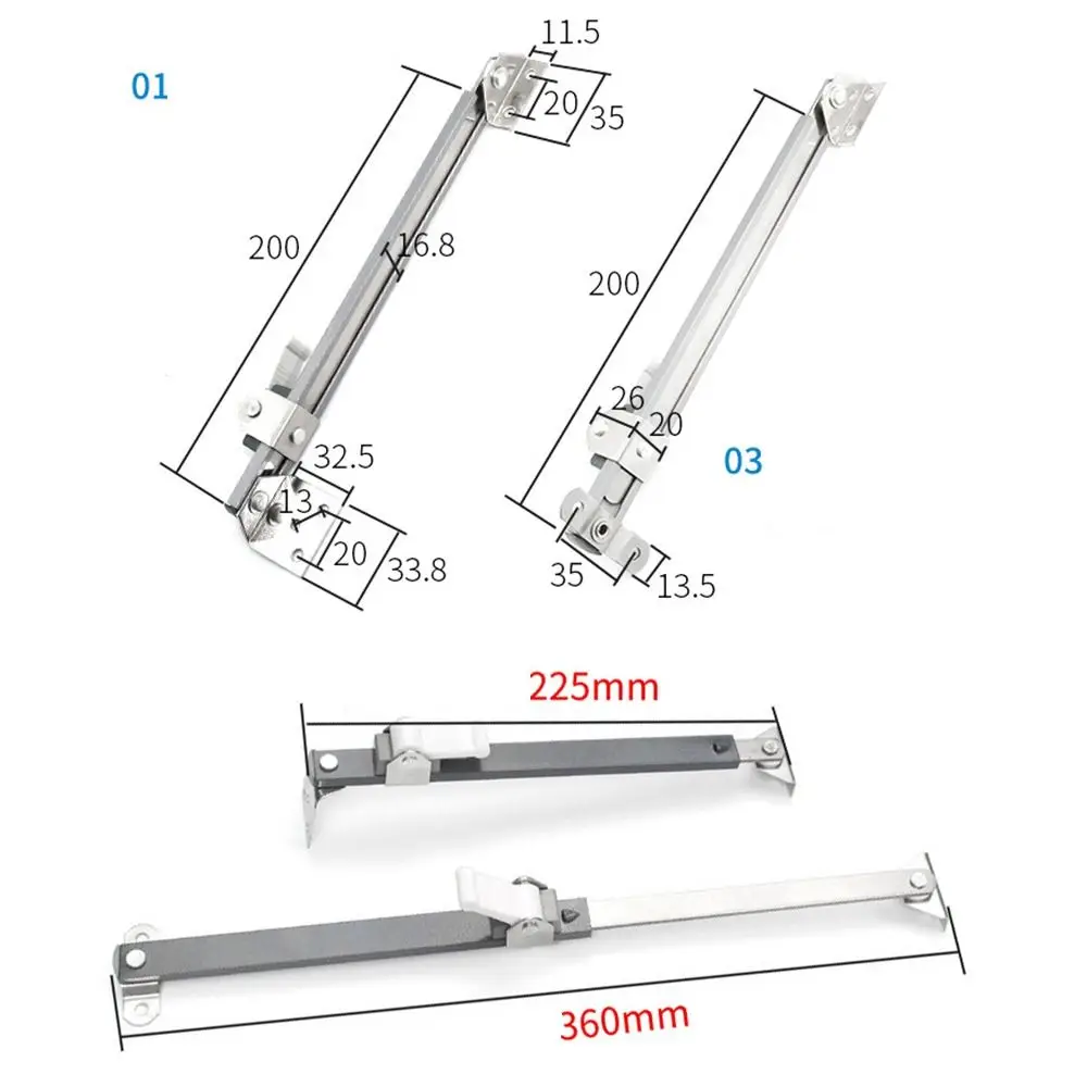 Angle Controller Wind Brace Stopper Telescopic Gusset Fixed Window Restrictor Stainless Steel Sliding Window Limiter