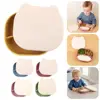Cartoon Bear Baby Weaning Dishes BPA-Free Portable Baby Silicone Sucker Plate Anti-Slip Easy Clean Divided Dinner Plate