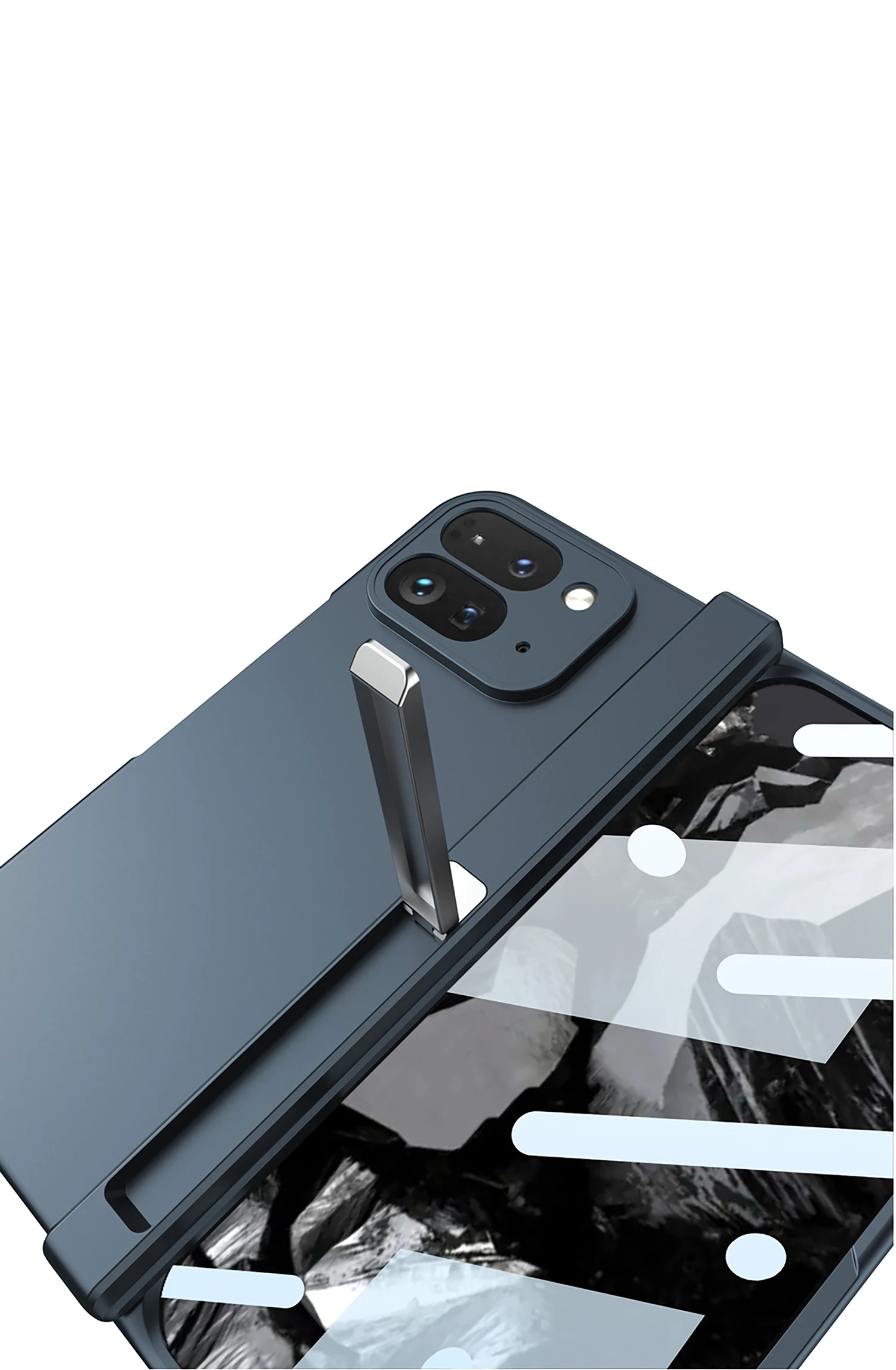 Magnetic Hinge Holder Shockproof Case For Google Pixel 9 Pro Fold Screen Glass P