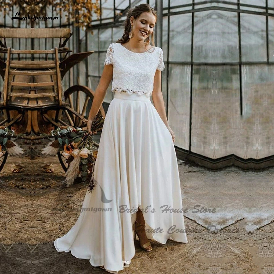 boho beach wedding dress short