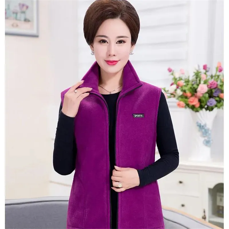 

Women Vests Coat 2023 New Fleece Spring Autumn Korean Loose Size Sleeveless Jacket Ladies Fashion Zipper Casual Waistcoat Female