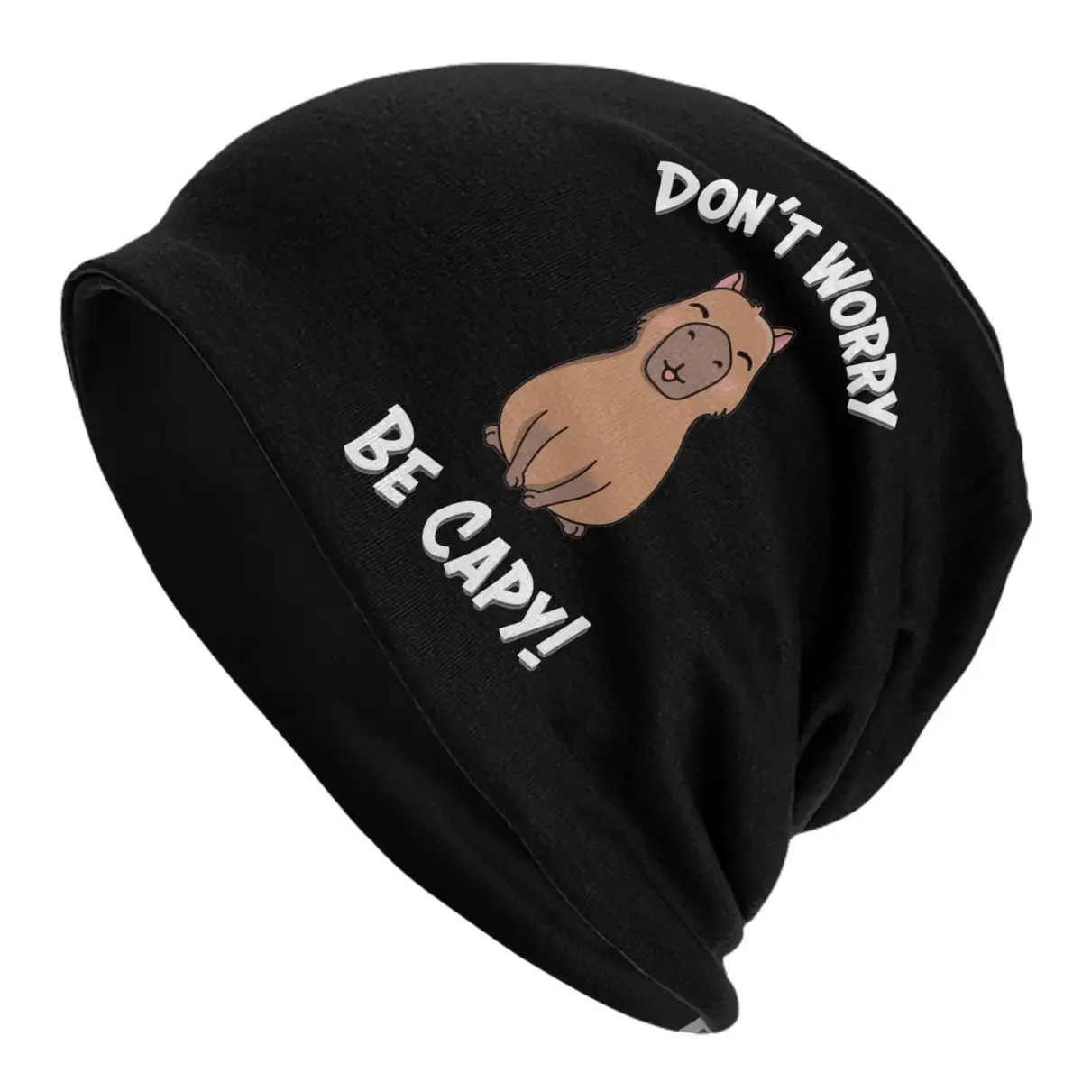 

Cute Capybara Bonnet Hats Skullies Beanies Hat Don't Worry Be Capy for Men Women Knitting Hats Warm Thermal Elastic Cap