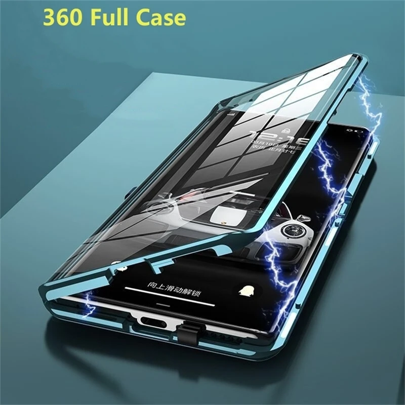 360 Full чехол для Realme GT Neo 5 GT3 5G двухсторонняя Магнитная адсорбционная металлическая крышка Закаленное стекло Прозрачная крышка для Realmi GT 3