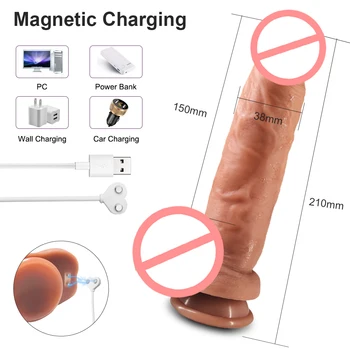 Heating Thrusting Realistic Dildo Vibrator Wireless Remote Layer Silicone Super Big Penis Dildos Sex Toys For Women Adults Shop 4