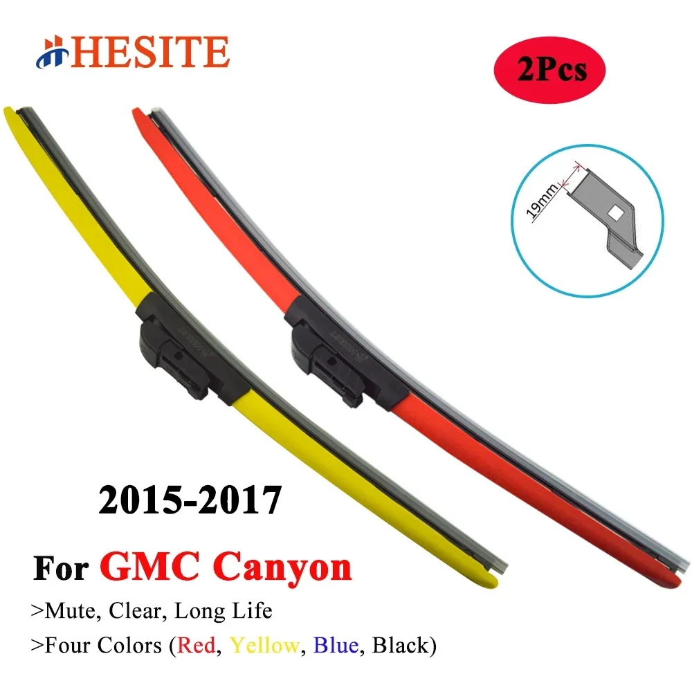 

HESITE Colorful Windshield Wiper Blades for GMC Canyon 2015 2016 2017 Automobiles Parts Accessories Car Front Window Wipers Blue
