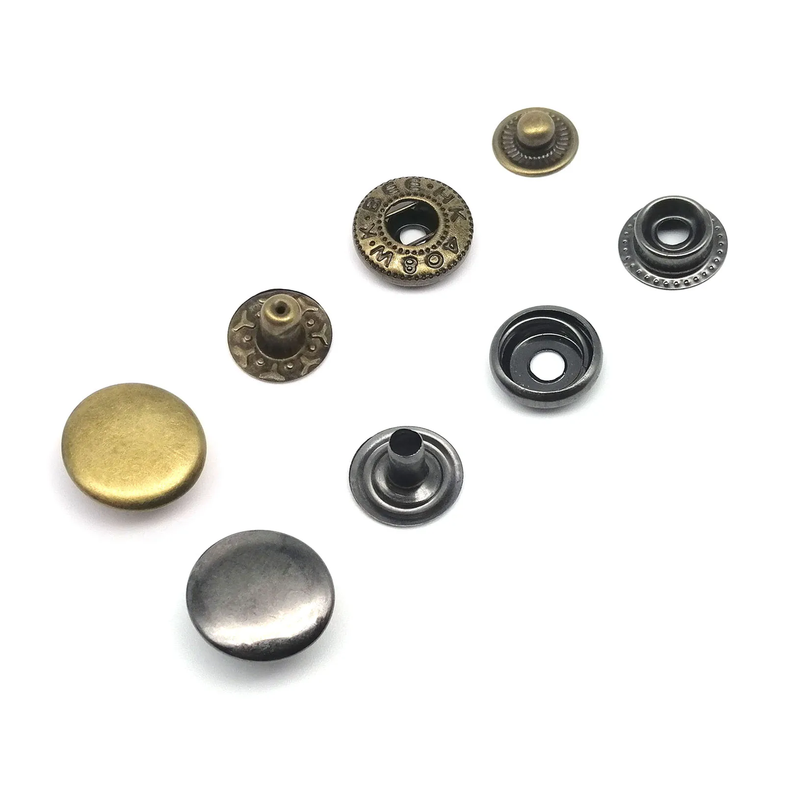 Versatile Metal Snap Button Kit for Leather and Fabric Repair