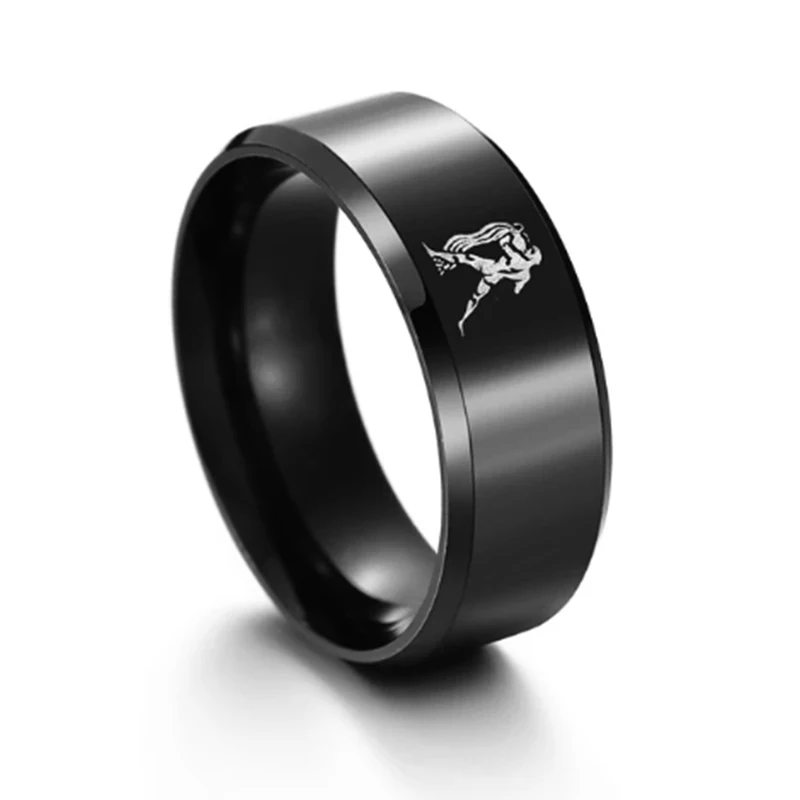 12 Zodiac Ring Aries Taurus Gemini Cancer Virgo Libra Scorpius Sagittarius Capricornus Wedding Stainless Steel Rings Jewelry wedding rings,jewelry rings,ring jewelry