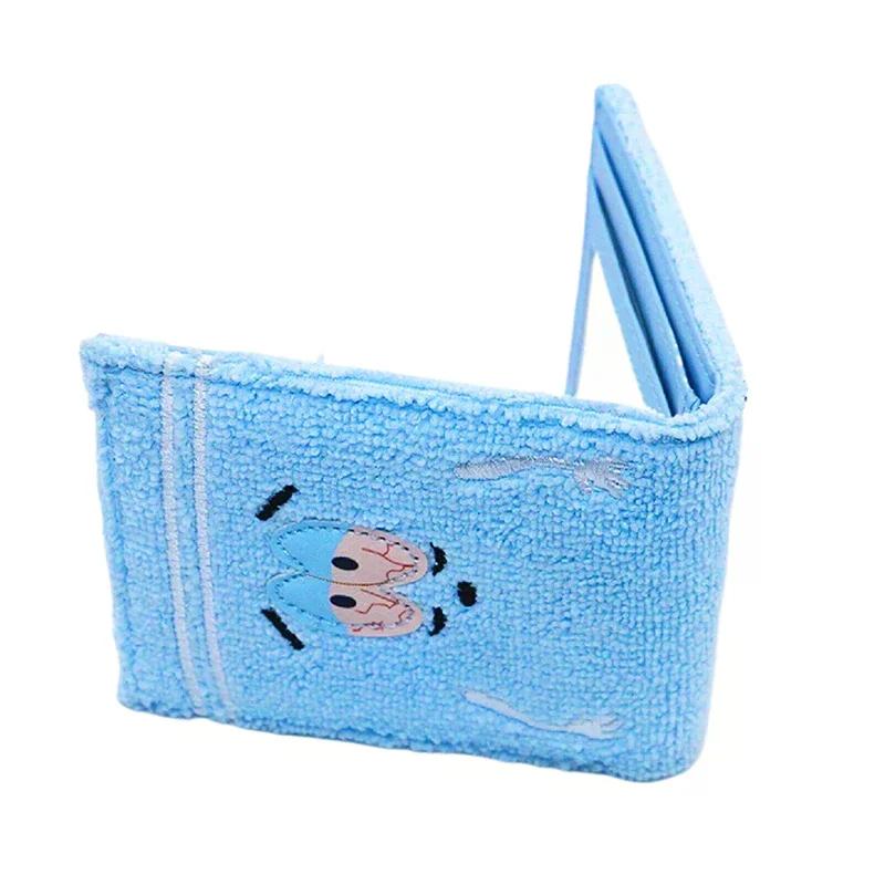 Towel Cloth Embroidered Anime Fashion Wallet Designer Personalized ID Card Holder