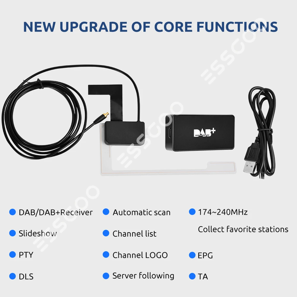 ESSGOO Box Radio Digale DAB+ Per Auto Ricevore DAB+ Antenna - Foto 6