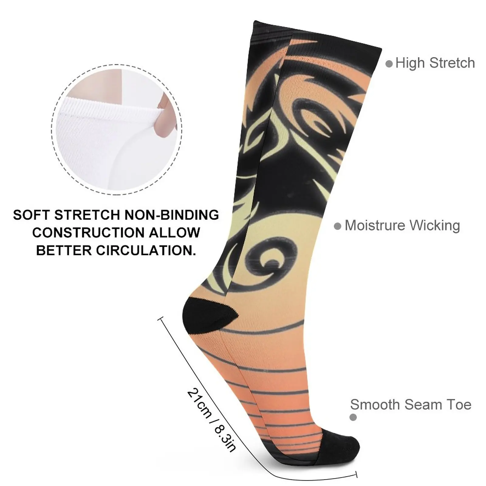 Ninetales Tribal Design Classic Socks Socks Women shoes