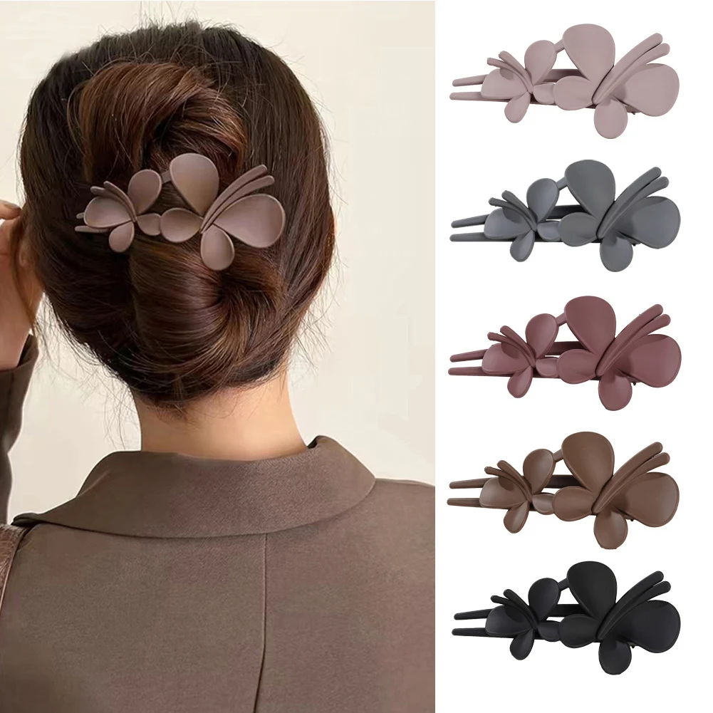 

Fashion Hair Clips Hair Accessories Frosted Butterfly Clip Barrettes for Women Girls Large Hairpins Simple Duckbill Headwear