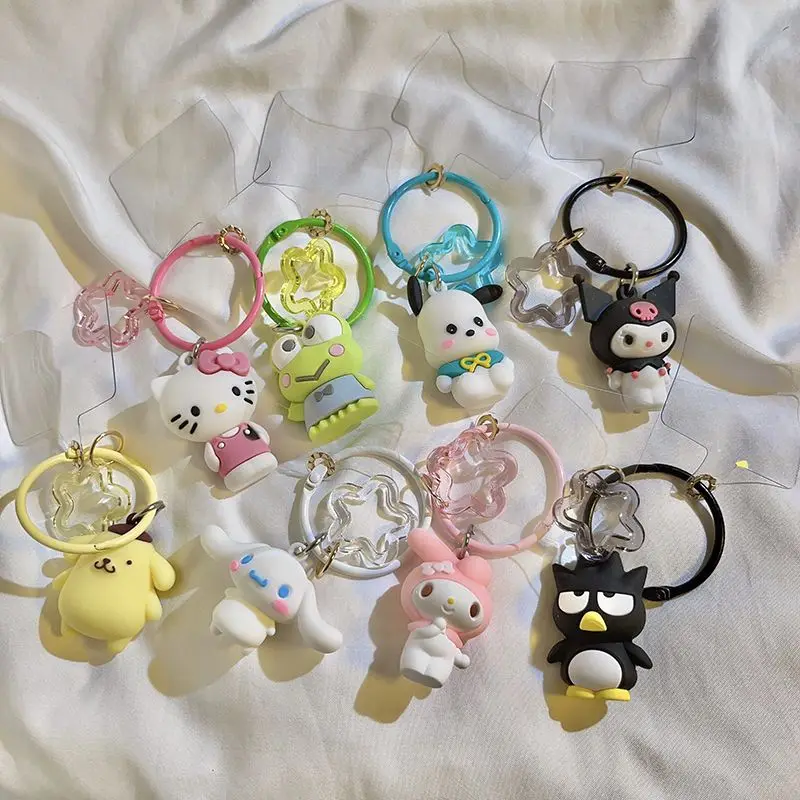 

Кукла Sanrios Kawaii, искусственная кукла, мультяшная цепочка, Kuromi Cinnamoroll, моя мелодия, бисероплетение, кулон, съемное украшение, игрушки в подарок