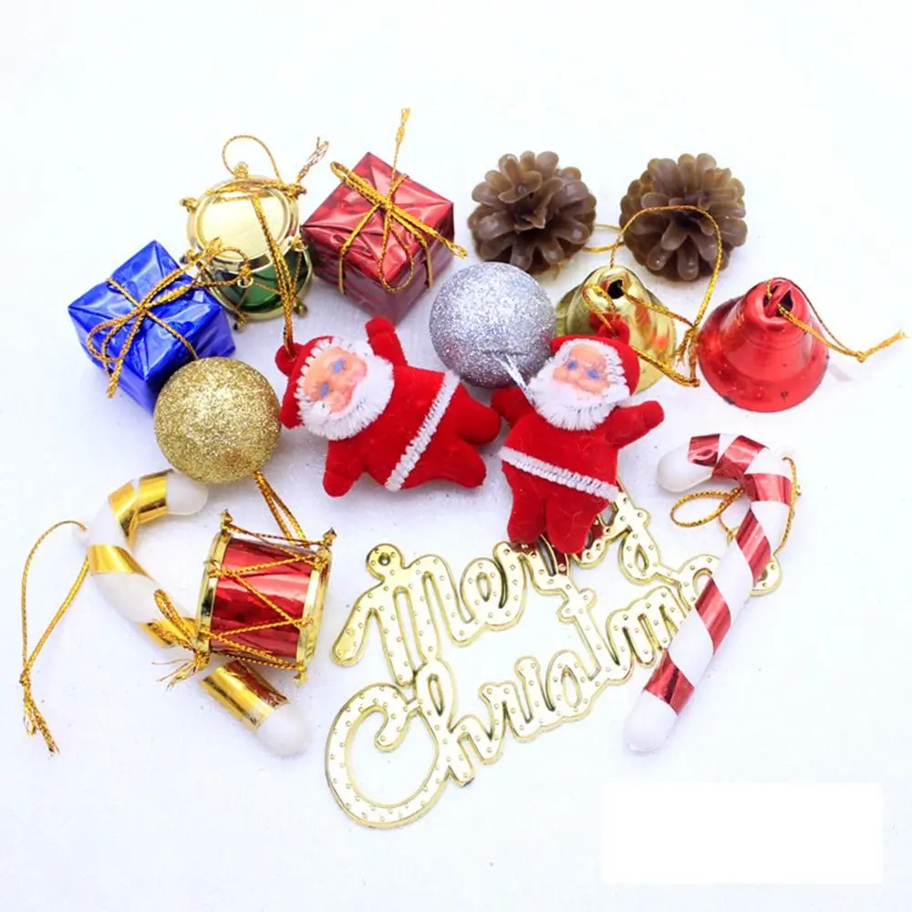 Pine Cones Xmas Tree Ornaments Snowball DIY Xmas Tree Bowknot Pendant Christmas Wreath Decor Gift Foam Pendant Party Supply