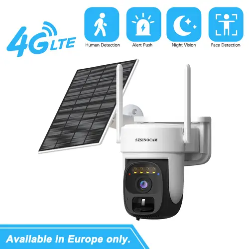 SZSINOCAM 3MP US 4G Solar Battery Powered Wireless Security Camera Color Night Vision PIR Motion Outdoor IP Camera - Image 7