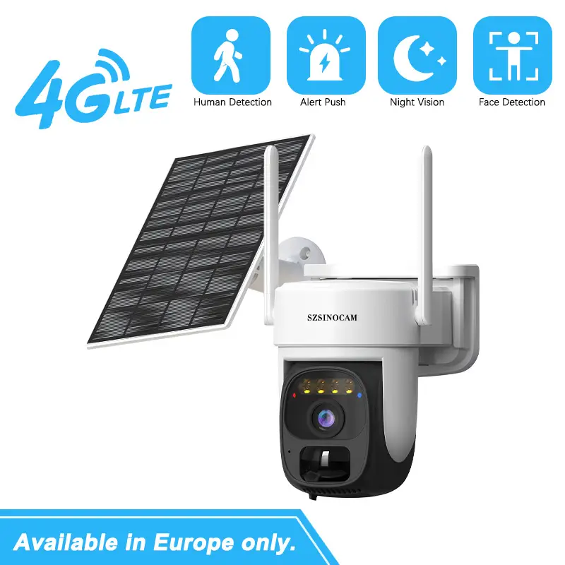 SZSINOCAM 3MP US 4G Solar Battery Powered Wireless Security Camera Color Night Vision PIR Motion Outdoor IP Camera - Image 7