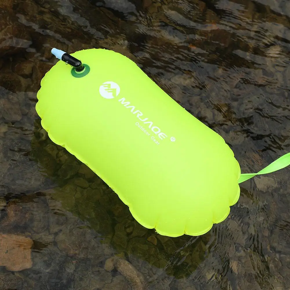 PVC High Visibility Open Water Swimming Inflatable Waterproof Bag Inflatable Air Float Swimming For Swimmers Buoy