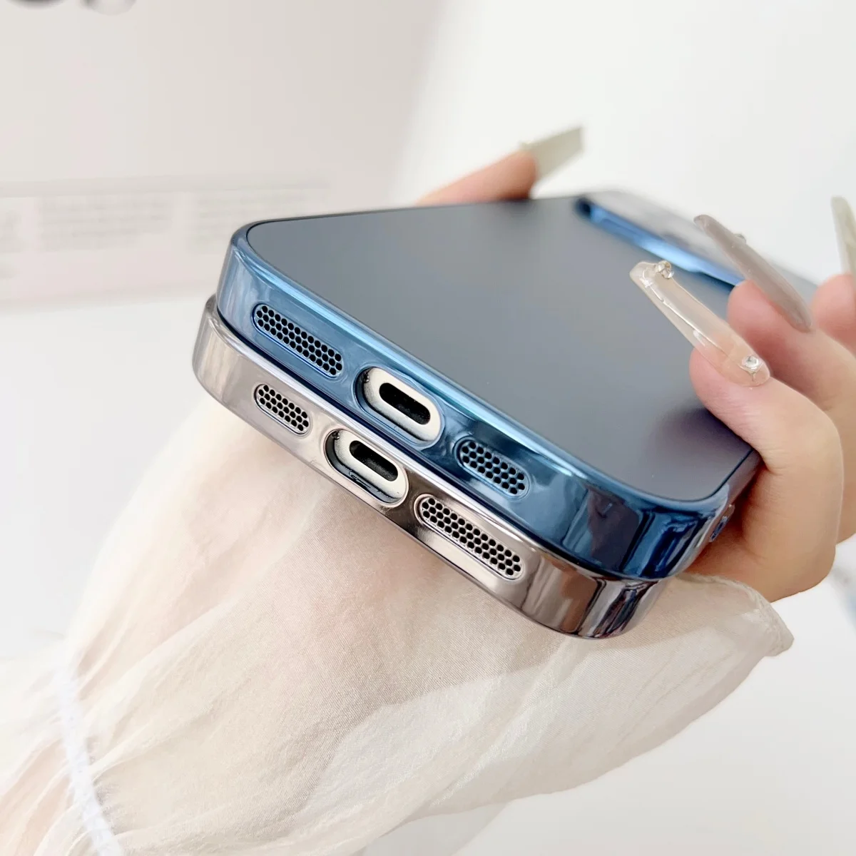 Premium Frosted Glass Camera Lens Protection Phone Case with Shockproof Design