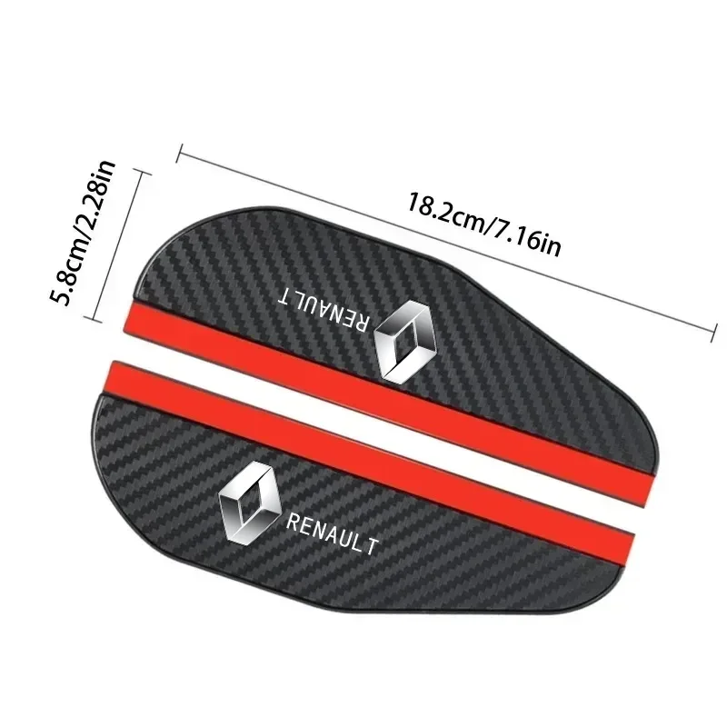 2PCS car rearview mirror rainproof eyebrow carbon fiber sunshade cover for Renault Megane 2 3 Clio 4 Captur Kadjar Fluence