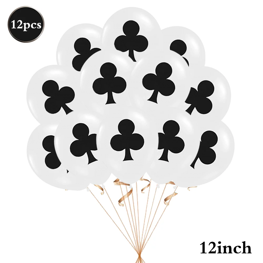 12 Stück Poker-Luftballons, Casino-Thema, Partydekorationen, rot, schwarz, Pokerkarten, Casino-Luftballons, Las Vegas, Casino-Nacht, Partyzubehör – Detail 5