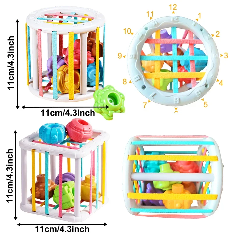 Baby Toy Sorting Game Motor Skills Training Educational Fun Baby Shape Sorter Cube for Kids Hand Eye Coordination Puzzle Toy