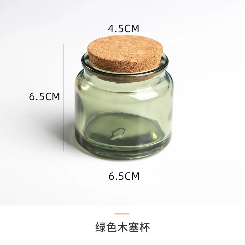 6pcs 100ml Amber Glass Candle Jars Empty Round Cosmetic Jar