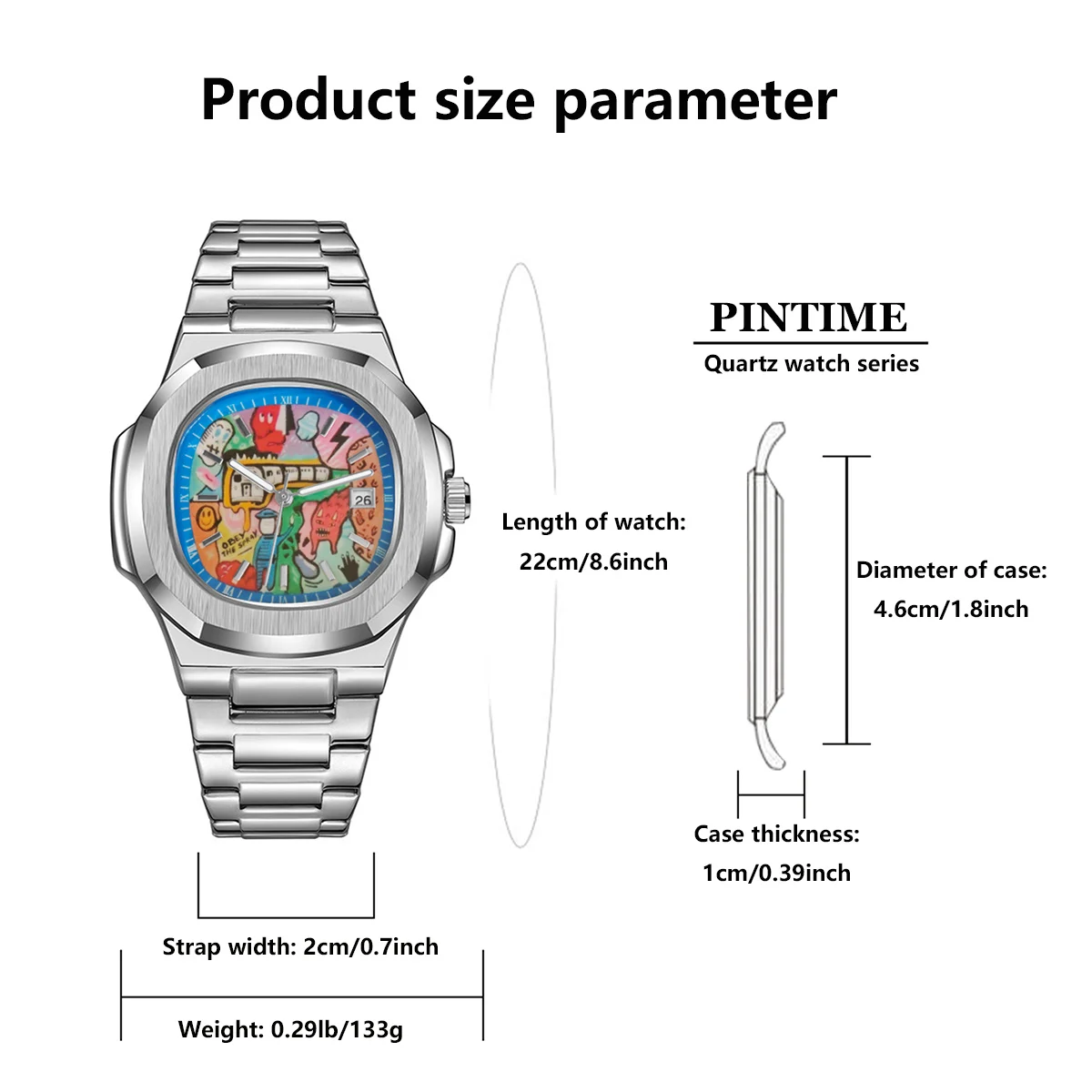 Premium Hand-painted Men's Wristwatch - Trendy and Fashionable Design