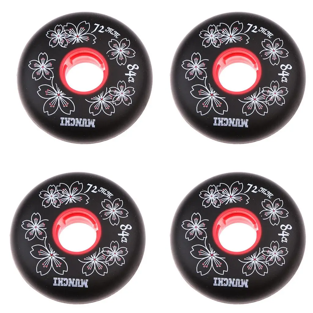 4 Pieces 84A Roller Hockey Rebates Skate Replacement Wheel 72mm/76mm/80mm,roller skating wheels