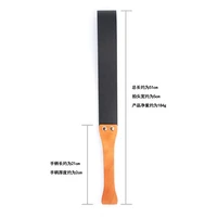 51cm Double Layer Leather Paddle Riding Crops Flogger Horsewhips Spikes Wooden Handle Spanking Paddle Slapper Riding Spurs 2